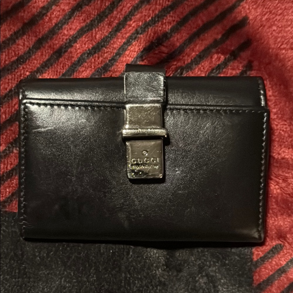 Gucci Black Leather key holder Wallet